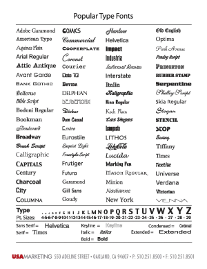 Popular Fonts PDF